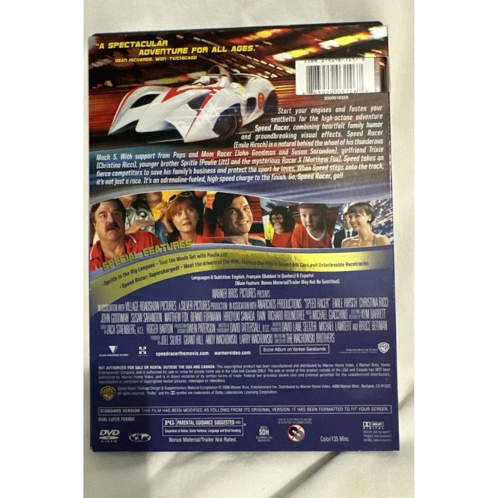 Speed Racer (Full Screen Edition) - DVD - VERY GOOD